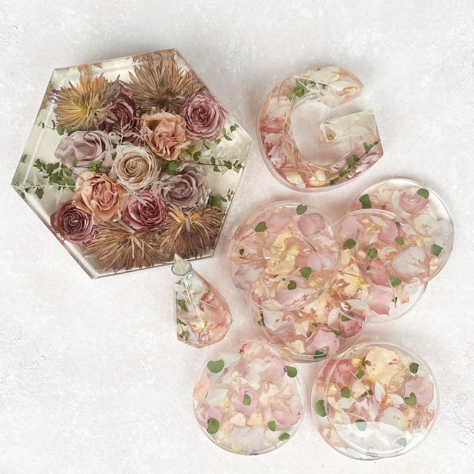 Coasters Letterand Hexagonpink