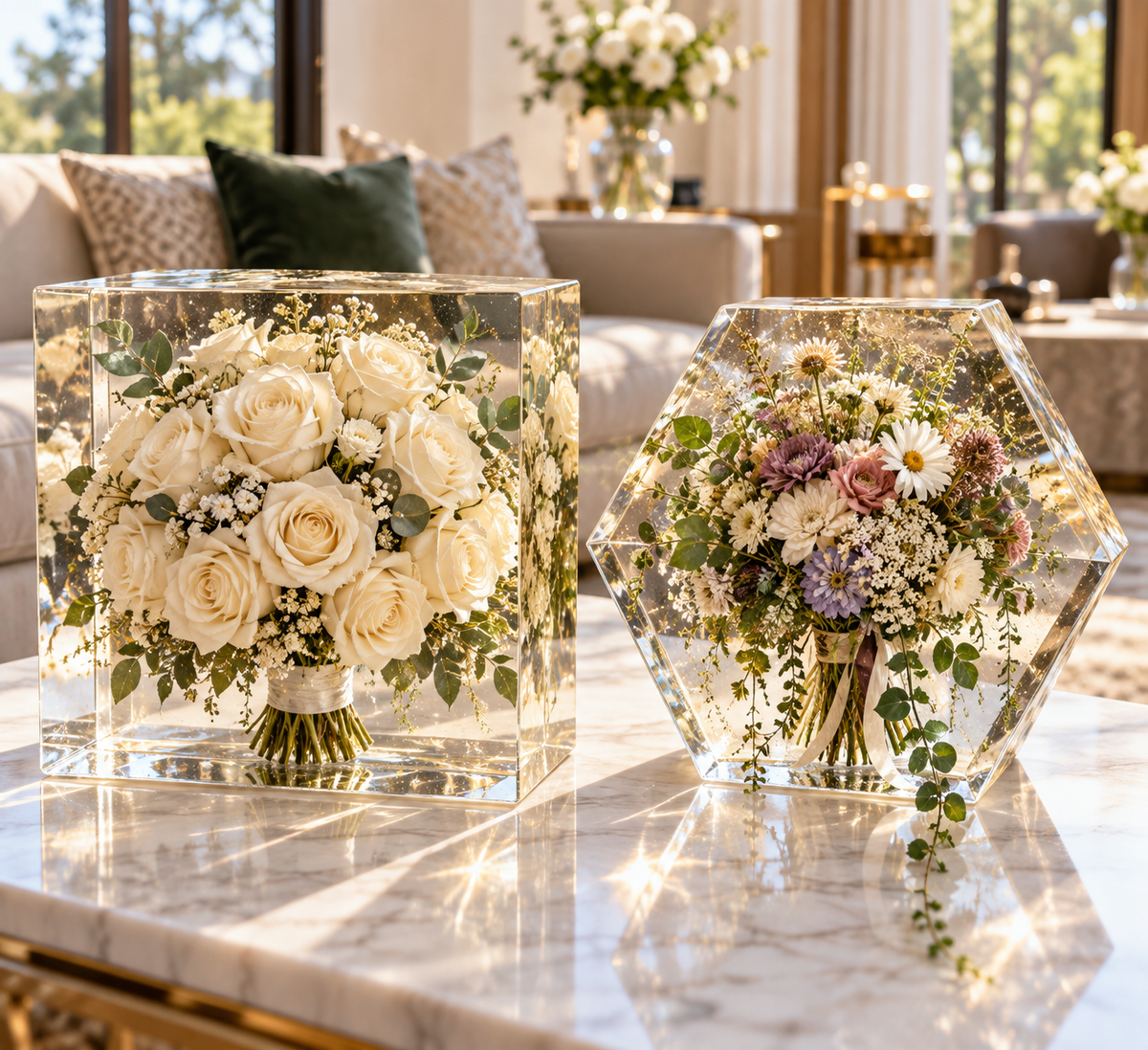 Hexagon vs. Square Resin Blocks: Which Shape Best Fits Your Bouquet?