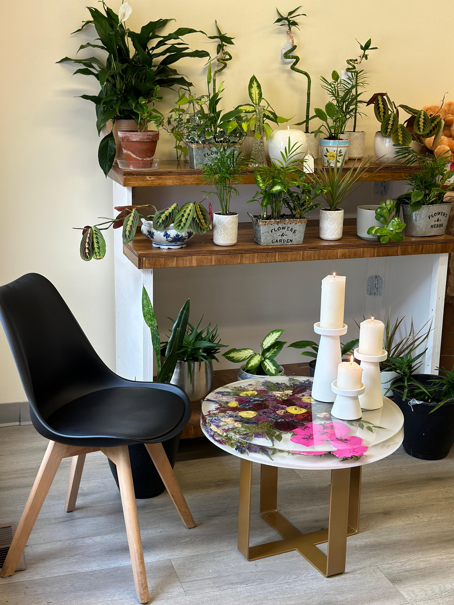 indoor plants for coffee table Resin Floral Preservation Coffee Table