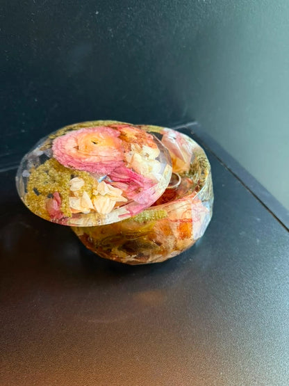 Resin Floral Preservation Jewelry Box | Custom Wedding Keepsake Display